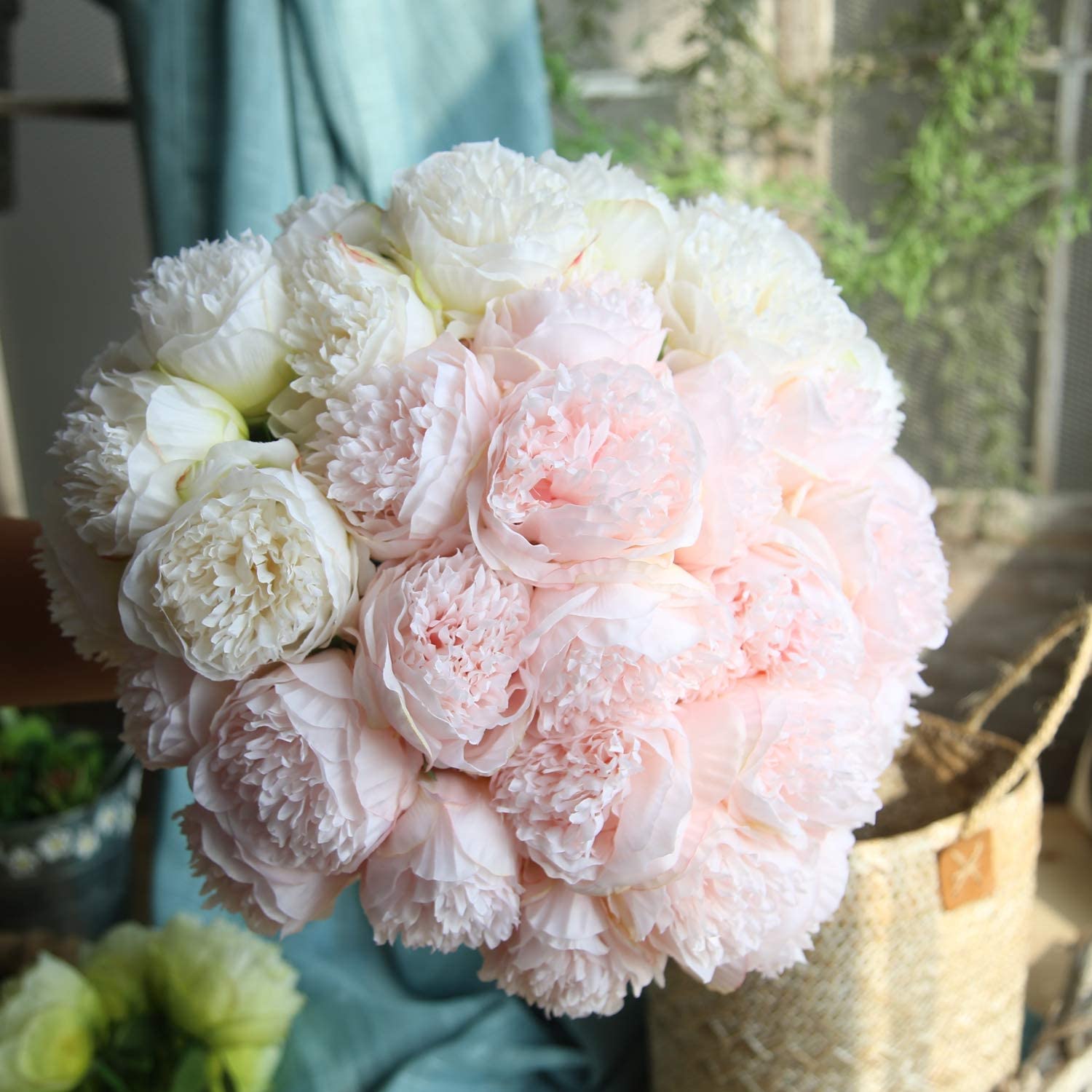 Floral Foam Oasis - 1 Bouquet 5 Heads Artificial Peony